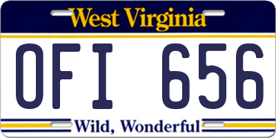 WV license plate OFI656