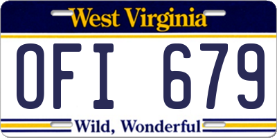 WV license plate OFI679