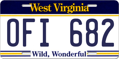 WV license plate OFI682