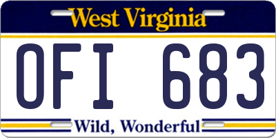 WV license plate OFI683