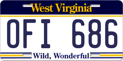 WV license plate OFI686