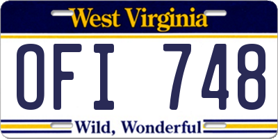 WV license plate OFI748
