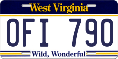 WV license plate OFI790