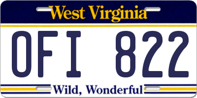 WV license plate OFI822