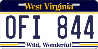 WV license plate OFI844