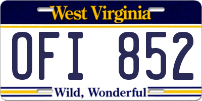 WV license plate OFI852