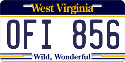 WV license plate OFI856