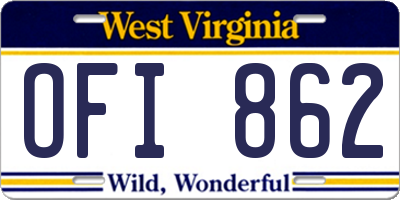WV license plate OFI862