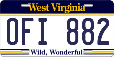 WV license plate OFI882