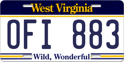 WV license plate OFI883