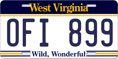 WV license plate OFI899