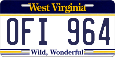 WV license plate OFI964