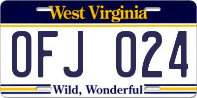 WV license plate OFJ024