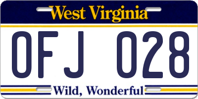 WV license plate OFJ028