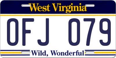 WV license plate OFJ079