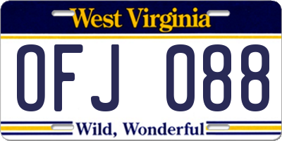 WV license plate OFJ088