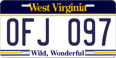 WV license plate OFJ097