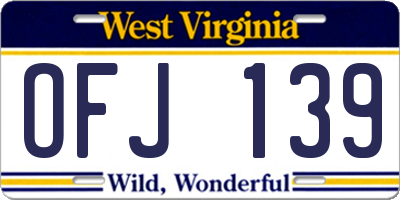 WV license plate OFJ139