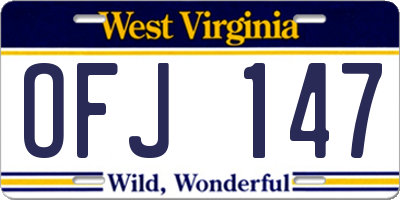 WV license plate OFJ147