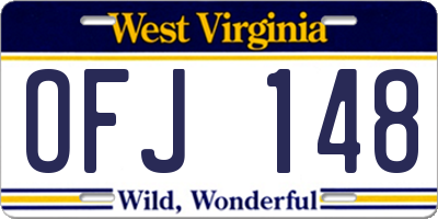 WV license plate OFJ148
