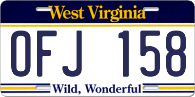 WV license plate OFJ158