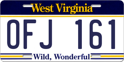 WV license plate OFJ161