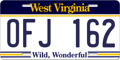 WV license plate OFJ162