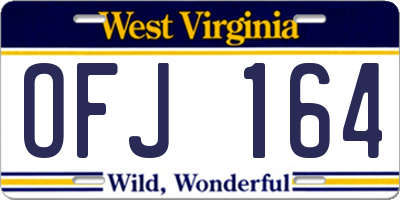 WV license plate OFJ164