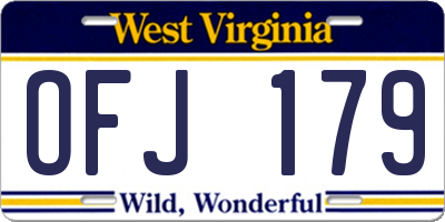 WV license plate OFJ179