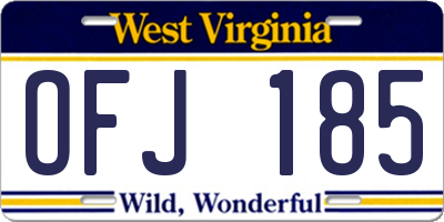 WV license plate OFJ185