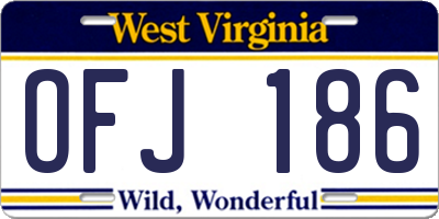 WV license plate OFJ186
