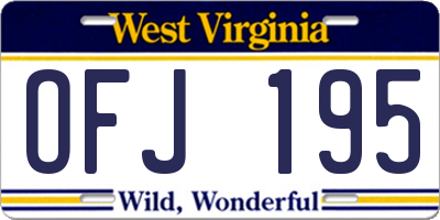 WV license plate OFJ195