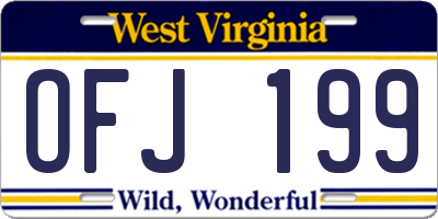 WV license plate OFJ199