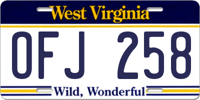 WV license plate OFJ258