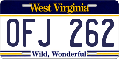 WV license plate OFJ262