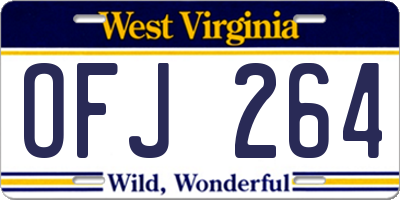 WV license plate OFJ264