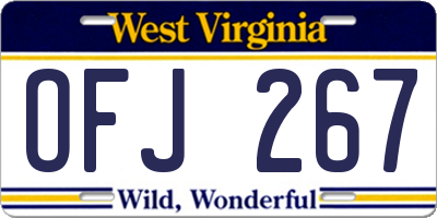 WV license plate OFJ267