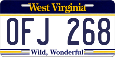 WV license plate OFJ268