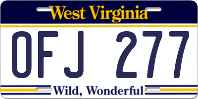 WV license plate OFJ277