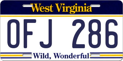 WV license plate OFJ286