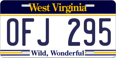 WV license plate OFJ295