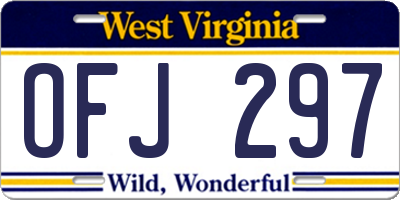 WV license plate OFJ297