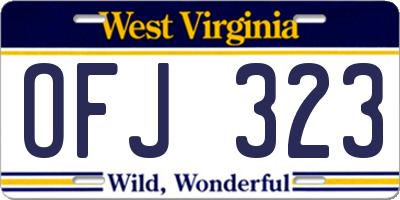 WV license plate OFJ323