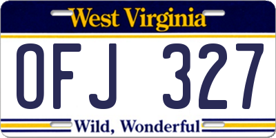 WV license plate OFJ327