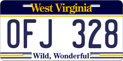 WV license plate OFJ328