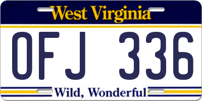 WV license plate OFJ336