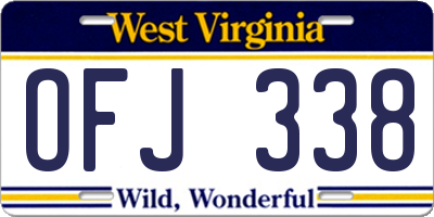 WV license plate OFJ338
