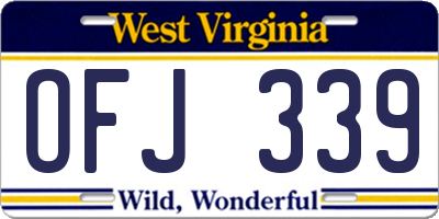 WV license plate OFJ339