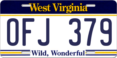 WV license plate OFJ379