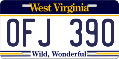 WV license plate OFJ390
